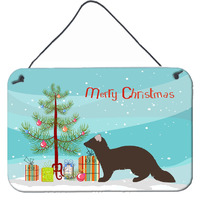 "Caroline's Treasures Sable Marten Christmas Metal Print, 8"" x 12"""