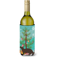 "Caroline's Treasures Sable Marten Christmas Decorative Bottle Hugger, 750ml, Multicolor"
