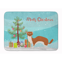 "Caroline's Treasures Weasel Christmas Floor Mat, 19"" x 27"", Multicolor"
