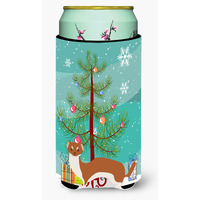 "Caroline's Treasures Weasel Christmas Decorative Can Hugger, Tall, Multicolor"