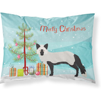 "Caroline's Treasures Silver Fox Christmas Pillowcase, Standard, Multicolor"