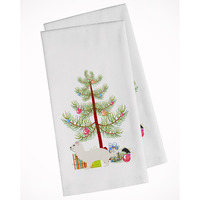 Stoat Short-tailed Weasel Christmas White Kitchen Towel Set of 2