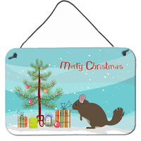 "Caroline's Treasures Chinchilla Christmas Metal Print, 8"" x 12"""
