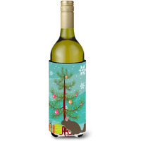 "Caroline's Treasures Chinchilla Christmas Decorative Bottle Hugger, 750ml, Multicolor"
