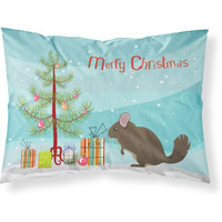 "Caroline's Treasures Chinchilla Christmas Pillowcase, Standard, Multicolor"