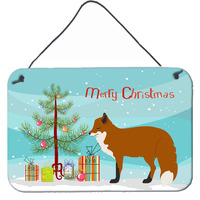 "Caroline's Treasures Red Fox Christmas Metal Print, 8"" x 12"""