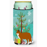 "Caroline's Treasures Red Fox Christmas Decorative Can Hugger, Tall, Multicolor"