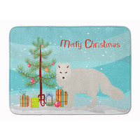 "Caroline's Treasures White Arctic Fox Christmas Floor Mat, 19"" x 27"", Multicolor"