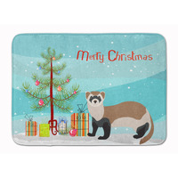 "Caroline's Treasures Ferret Christmas Floor Mat, 19"" x 27"", Multicolor"