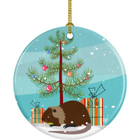Caroline's Treasures Coypu Nutria River Rat Christmas Ceramic Ornament