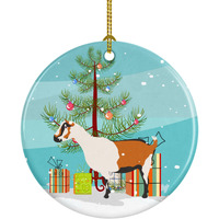 Caroline's Treasures Alpine Goat Christmas Ceramic Ornament