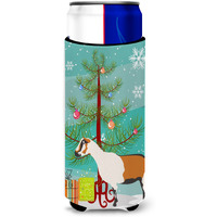 "Caroline's Treasures Alpine Goat Christmas Decorative Can Hugger, Slim, Multicolor"