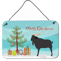 "Caroline's Treasures Verata Goat Christmas Metal Print, 8"" x 12"", Multicolor"
