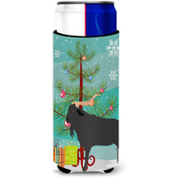 "Caroline's Treasures Verata Goat Christmas Decorative Can Hugger, Slim, Multicolor"
