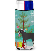 "Caroline's Treasures Black Bengal Goat Christmas Decorative Can Hugger, Slim, Multicolor"