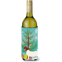 "Caroline's Treasures Boer Goat Christmas Decorative Bottle Hugger, 750ml, Multicolor"