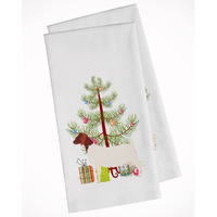 Boer Goat Christmas White Kitchen Towel Set of 2