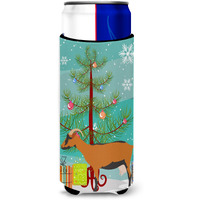 "Caroline's Treasures Oberhasli Goat Christmas Decorative Can Hugger, Slim, Multicolor"