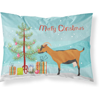 "Caroline's Treasures Oberhasli Goat Christmas Pillowcase, Standard, Multicolor"