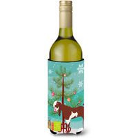 "Caroline's Treasures Jamnapari Goat Christmas Decorative Bottle Hugger, 750ml, Multicolor"