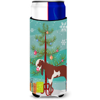 "Caroline's Treasures Jamnapari Goat Christmas Decorative Can Hugger, Slim, Multicolor"