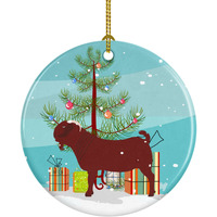 "Caroline's Treasures Kalahari Red Goat Christmas Ceramic Ornament, Multicolor"