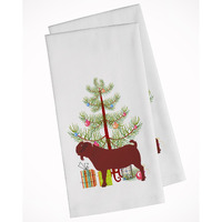 Kalahari Red Goat Christmas White Kitchen Towel Set of 2