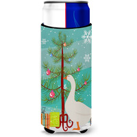 "Caroline's Treasures Embden Goose Christmas Decorative Can Hugger, Slim, Multicolor"