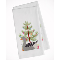 Pilgrim Goose Christmas White Kitchen Towel Set of 2