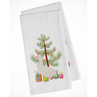 Roman Goose Christmas White Kitchen Towel Set of 2