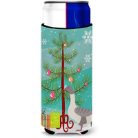 "Caroline's Treasures Buff Grey Back Goose Christmas Decorative Can Hugger, Slim, Multicolor"