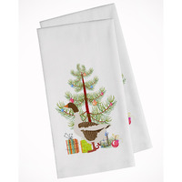 Pomeranian Rogener Goose Christmas White Kitchen Towel Set of 2