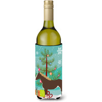 "Caroline's Treasures Percheron Horse Christmas Decorative Bottle Hugger, 750ml, Multicolor"