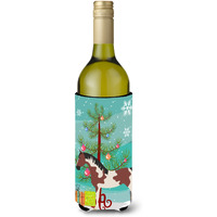 "Caroline's Treasures Pinto Horse Christmas Decorative Bottle Hugger, 750ml, Multicolor"