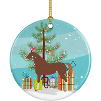 "Caroline's Treasures Hannoverian Horse Christmas Ceramic Ornament, Multicolor"