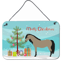 "Caroline's Treasures Welsh Pony Horse Christmas Metal Print, 8"" x 12"", Multicolor"