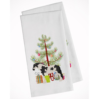 Cyldesdale Horse Christmas White Kitchen Towel Set of 2