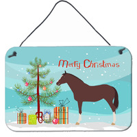 "Caroline's Treasures English Thoroughbred Horse Christmas Metal Print, 8"" x 12"""