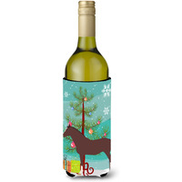 "Caroline's Treasures English Thoroughbred Horse Christmas Decorative Bottle Hugger, 750ml, Multicolor"