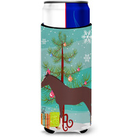 "Caroline's Treasures English Thoroughbred Horse Christmas Decorative Can Hugger, Slim, Multicolor"