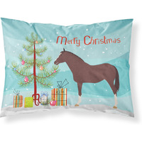 "Caroline's Treasures English Thoroughbred Horse Christmas Pillowcase, Standard, Multicolor"