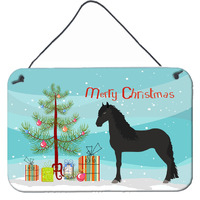 "Caroline's Treasures Friesian Horse Christmas Metal Print, 8"" x 12"", Multicolor"