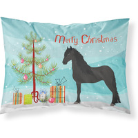 "Caroline's Treasures Friesian Horse Christmas Pillowcase, Standard, Multicolor"