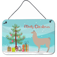 "Caroline's Treasures Llama Christmas Metal Print, 8"" x 12"""