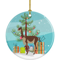"Caroline's Treasures Vicugna or Vicuna Christmas Ceramic Ornament, Multicolor"