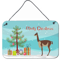 "Caroline's Treasures Vicugna or Vicuna Christmas Metal Print, 8"" x 12"""