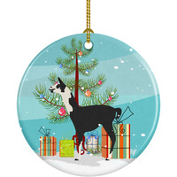 "Caroline's Treasures Llama Q' Ara Christmas Ceramic Ornament, Multicolor"