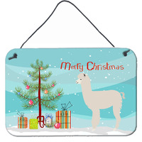 "Caroline's Treasures Alpaca Christmas Metal Print, 8"" x 12"", Multicolor"