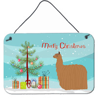 "Caroline's Treasures Alpaca Suri Christmas Metal Print, 8"" x 12"", Multicolor"