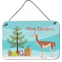 "Caroline's Treasures Guanaco Christmas Metal Print, 8"" x 12"""